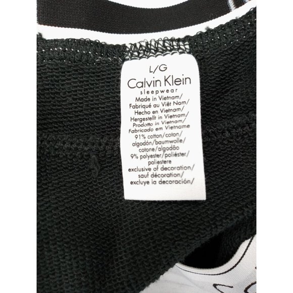 Calvin Klein Women's size Large Jogger Sleep Sweatpants Black Logo Lounge QS5716 - Picture 6 of 11